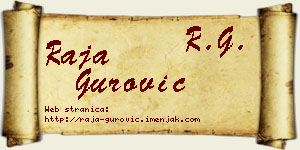 Raja Gurović vizit kartica